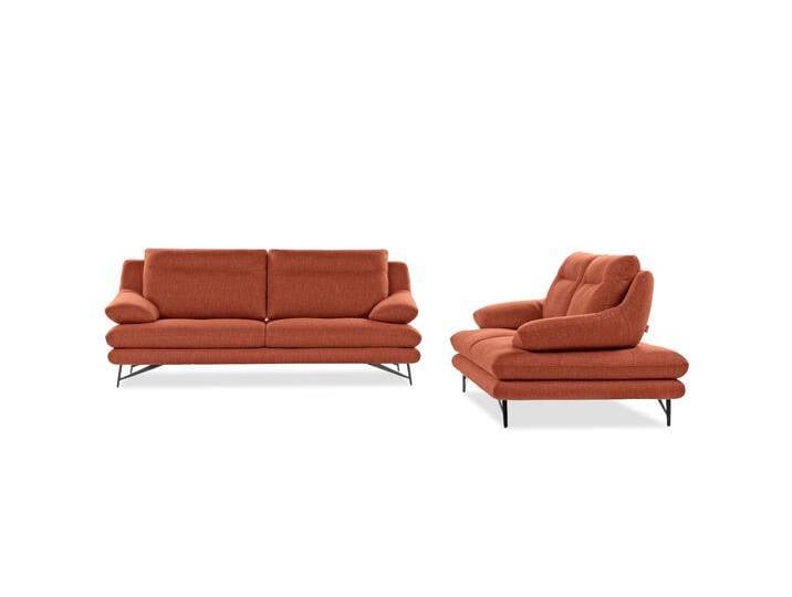 2-Sitzer CALIA ITALIA Cezanne, italienisches Designsofa mit erstklassigem Sitzkomfort , rot (49 rosso), B:180cm H:90cm T:109cm, Sofas, wahlweise mit Sitztiefenverstellung, Topseller von Calia-Italia