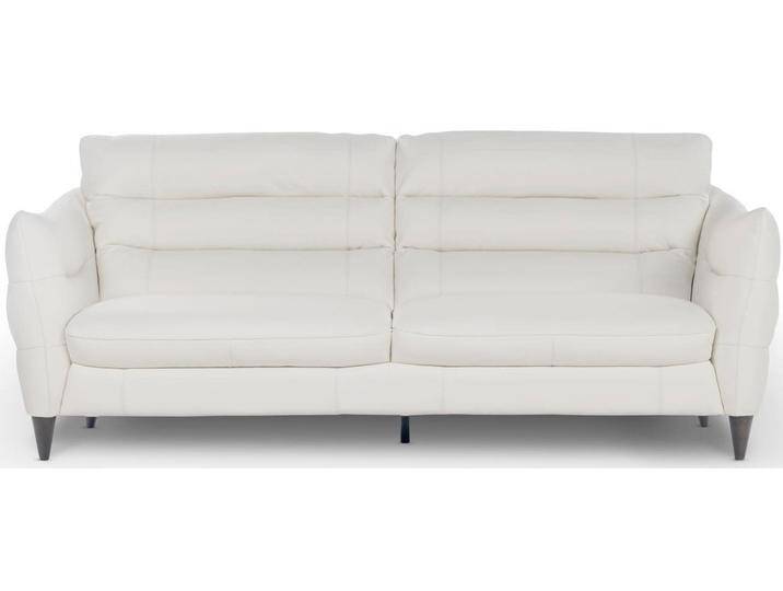 3-Sitzer CALIA ITALIA Cabrini, Design trifft super Sitzkomfort , weiß (bianco naturale), B:220cm H:93cm T:98cm, Sofas, in Leder, 220 cm Breite, mit elektrischer Relaxfunktion von Calia-Italia