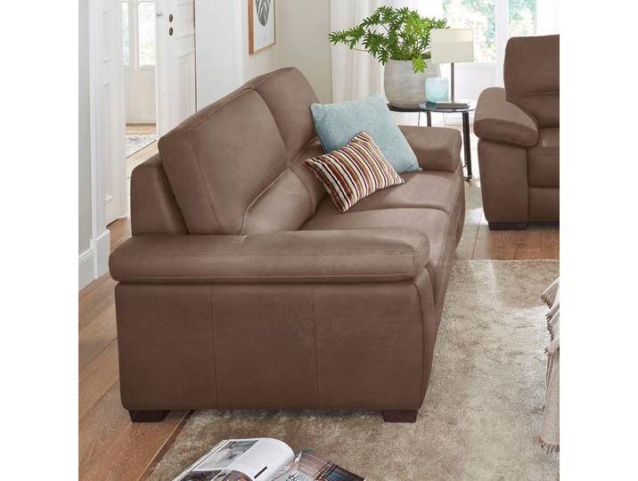 3-Sitzer CALIA ITALIA Gaia, Sofa im edlen Design und mit erstklassigem Sitzkomfort , braun, B:210cm H:92cm T:97cm, Luxus-Microfaser Ginevra (100% Polyester), Sofas, aus pflegeleichtem Luxus-Microfaser Ginevra Hydro Care von Calia-Italia