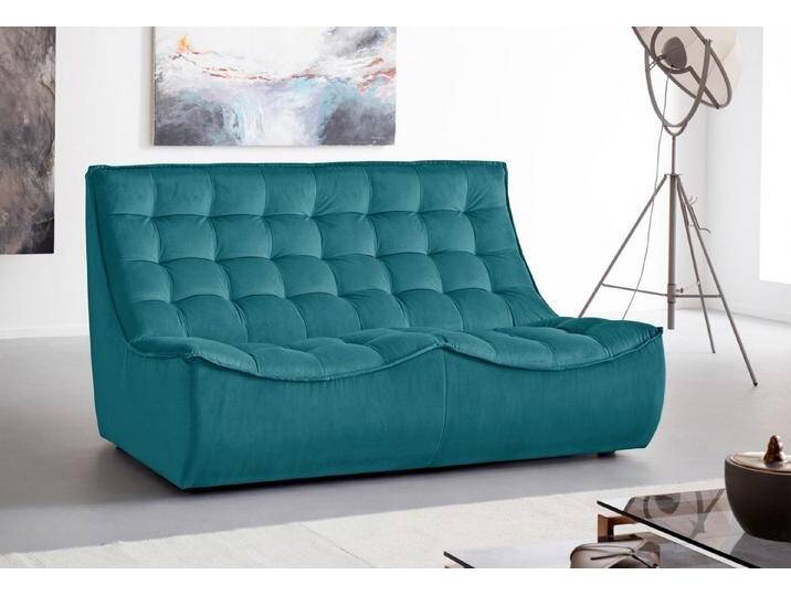 CALIA ITALIA 2-Sitzer Banjo, italienisches Doppelsofa, als 2-Sitzer oder als Modulsofa, Design und Komfort im Einklang, blau, turchese von Calia-Italia