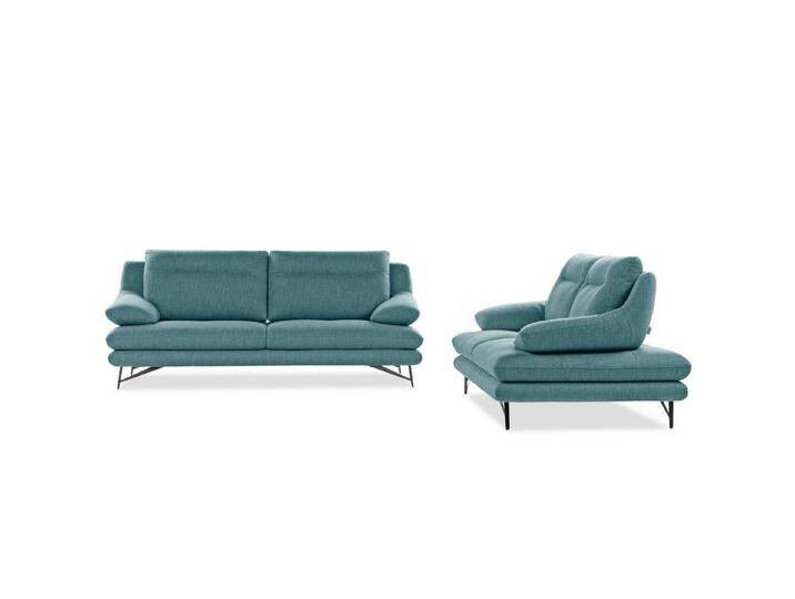 CALIA ITALIA 2-Sitzer Cezanne, italienisches Designsofa mit erstklassigem Sitzkomfort, gelb, mit Sitztiefenverstellung, 27 azzurro von Calia-Italia