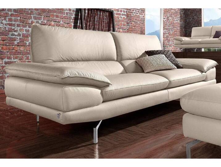 CALIA ITALIA 3-Sitzer Dave, italienisches Designsofa, mit erstklassigem Sitzkomfort, in zwei Lederqualitäten und toller Detailverarbeitung, beige von Calia-Italia