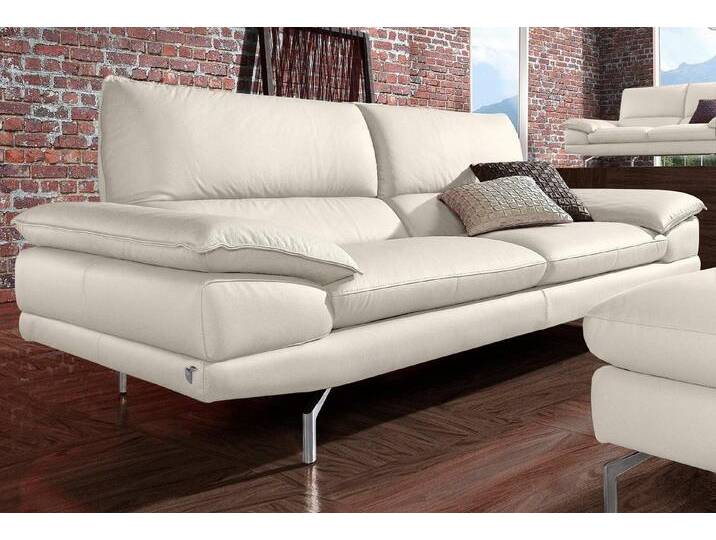 CALIA ITALIA 3-Sitzer Dave, italienisches Designsofa, mit erstklassigem Sitzkomfort, in zwei Lederqualitäten und toller Detailverarbeitung, weiß von Calia-Italia