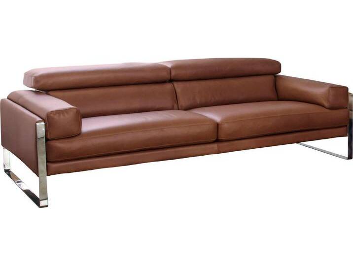 CALIA ITALIA 3-Sitzer Romeo, Designsofa der Extraklasse mit tollem Sitzkomfort, und erstklassigem Lederbezug, braun, KARMA 601 choccolate von Calia-Italia