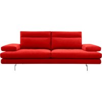 CALIA ITALIA 3-Sitzer "Toby Wing, Designsofa mit hohem Sitzkomfort, bequem und elegant", inklusive Sitztiefenverstellung, Füße in Chrom glänzend von Calia Italia