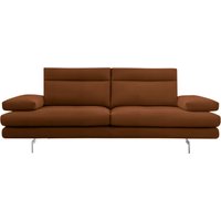 CALIA ITALIA 3-Sitzer "Toby Wing, Designsofa mit hohem Sitzkomfort, bequem und elegant", inklusive Sitztiefenverstellung, Füße in Chrom glänzend von Calia Italia