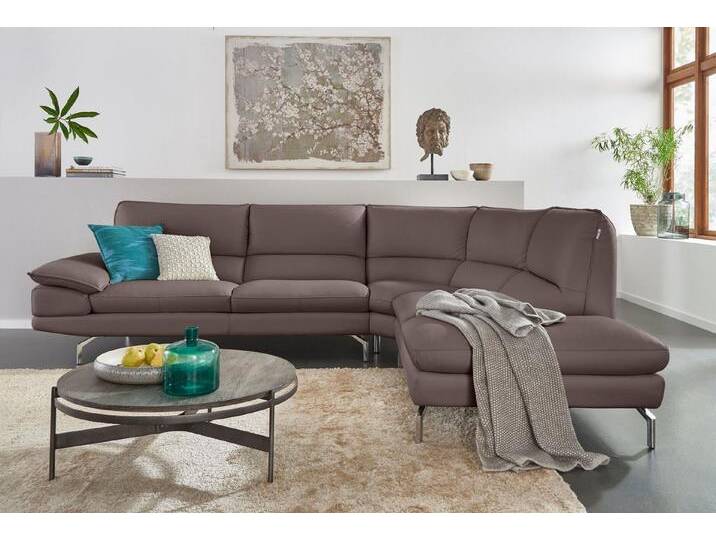 CALIA ITALIA Ecksofa Dave, italienisches Designsofa L-Form, erstklassiger Sitzkomfort, in zwei tollen Lederqualitäten, braun, espresso von Calia-Italia