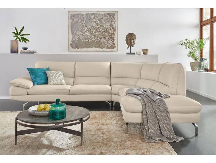 CALIA ITALIA Ecksofa Dave, italienisches Designsofa L-Form, erstklassiger Sitzkomfort, in zwei tollen Lederqualitäten, grau, fango von Calia-Italia
