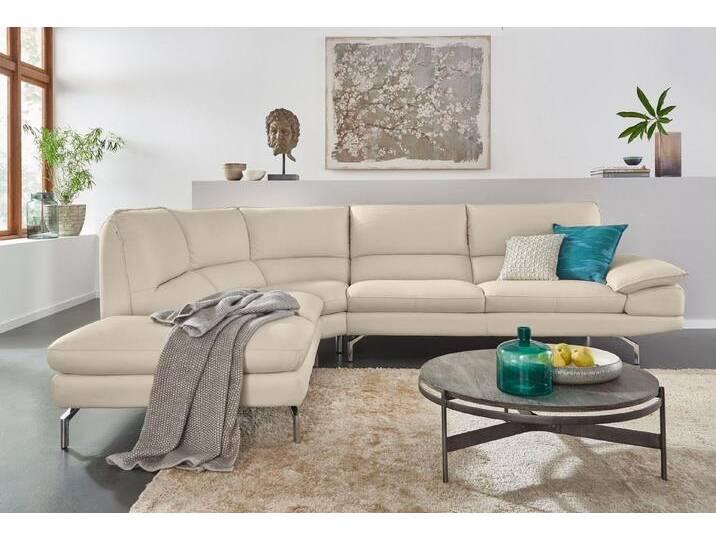 CALIA ITALIA Ecksofa Dave, italienisches Designsofa L-Form, erstklassiger Sitzkomfort, in zwei tollen Lederqualitäten, grau, fango von Calia-Italia