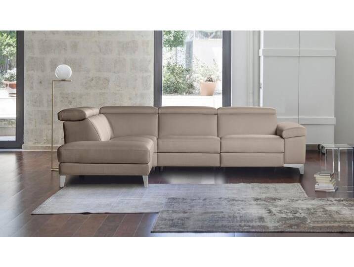 CALIA ITALIA Ecksofa Nove, erstklassiger Sitzkomfort, mit tollen Komfortfunktionen, L-Form, mit Kopf- und elektrischer Relaxfunktion, in Leder, braun CALIA ITALIA Ecksofa Nove, erstklassiger Sitzkomfort, mit tollen Komfortfunktionen, L-Form, mit Kopf- und elektrischer Relaxfunktion, in Leder, braun von Calia-Italia