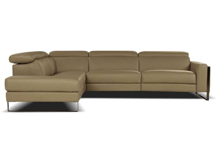 CALIA ITALIA Ecksofa Pier, Design und erstklassiger Sitzkomfort im Einklang, L-Form, in hochwertigem Lederbezug, 310 cm Breite, beige von Calia-Italia