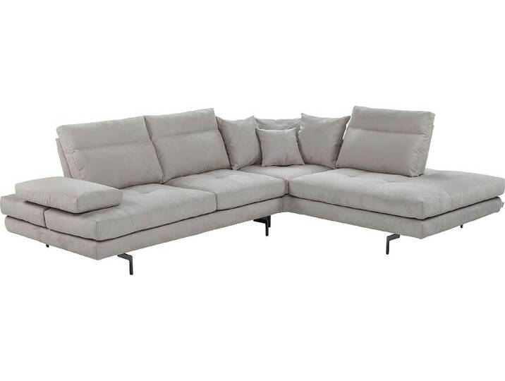 CALIA ITALIA Ecksofa Toby Wing, Komfortsofa mit Sitzkomfort der Extraklasse, L-Form, Sitztiefenverstellung, wahlw. mit Kissen-Set,Füße schwarz matt, braun von Calia-Italia