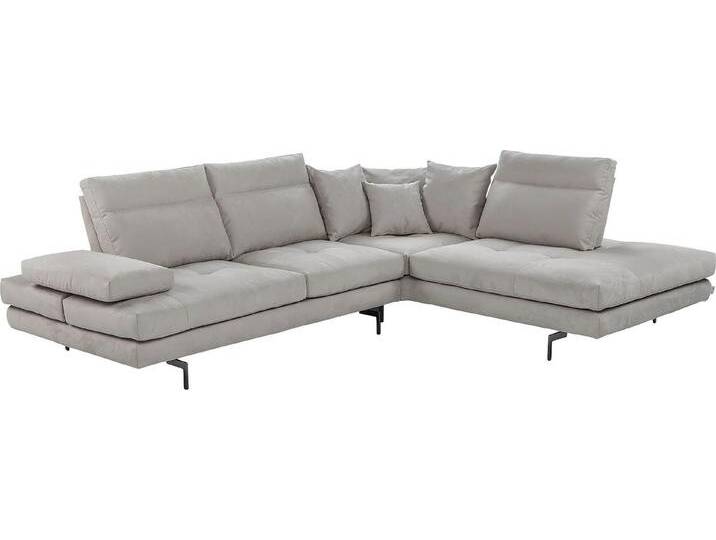 CALIA ITALIA Ecksofa Toby Wing, Komfortsofa mit Sitzkomfort der Extraklasse, L-Form, Sitztiefenverstellung, wahlw. mit Kissen-Set,Füße schwarz matt, braun von Calia-Italia