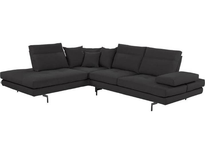 CALIA ITALIA Ecksofa Toby Wing, Komfortsofa mit Sitzkomfort der Extraklasse, L-Form, Sitztiefenverstellung, wahlw. mit Kissen-Set,Füße schwarz matt, grau von Calia-Italia