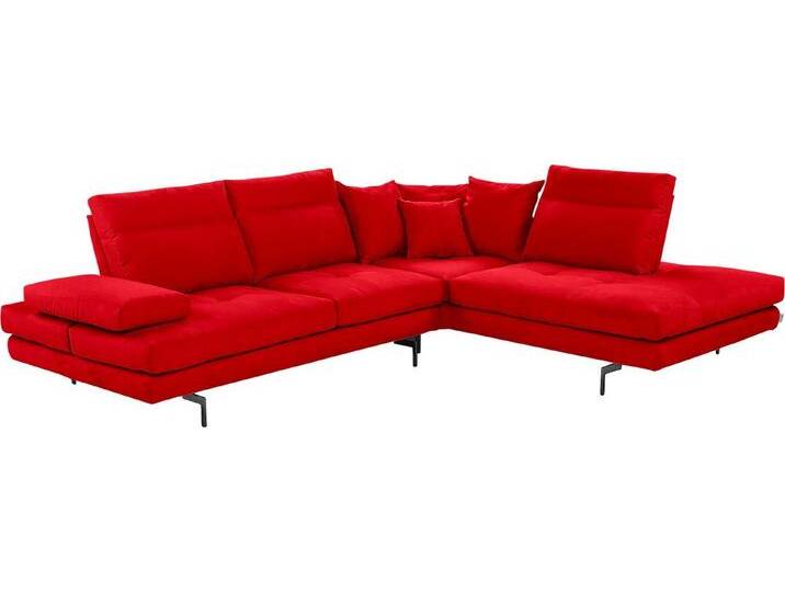 CALIA ITALIA Ecksofa Toby Wing, Komfortsofa mit Sitzkomfort der Extraklasse, L-Form, Sitztiefenverstellung, wahlw. mit Kissen-Set,Füße schwarz matt, rot CALIA ITALIA Ecksofa Toby Wing, Komfortsofa mit Sitzkomfort der Extraklasse, L-Form, Sitztiefenverstellung, wahlw. mit Kissen-Set,Füße schwarz matt, rot von Calia-Italia