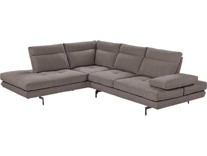 CALIA ITALIA Ecksofa Toby Wing, L-Form, Designsofa mit sensationellem Sitzkomfort, Sitztiefenverstellung, funktionale Ecke, Füße in schwarz matt, grau von Calia-Italia