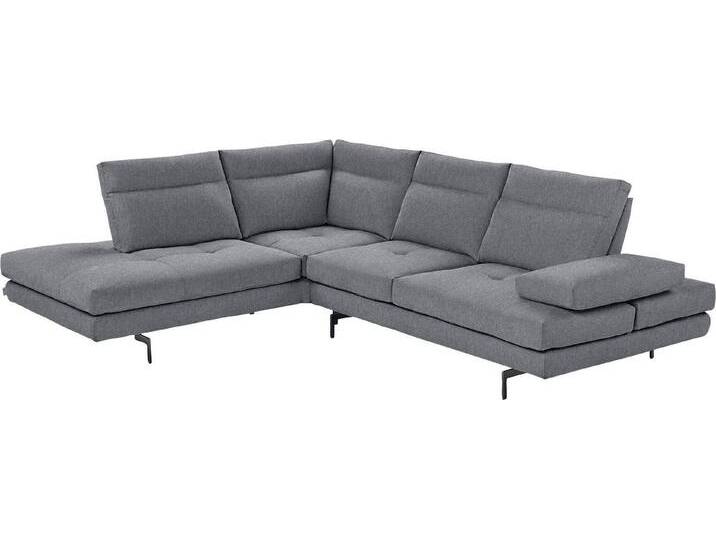 CALIA ITALIA Ecksofa Toby Wing, L-Form, Designsofa mit sensationellem Sitzkomfort, Sitztiefenverstellung, funktionale Ecke, Füße in schwarz matt, grau von Calia-Italia