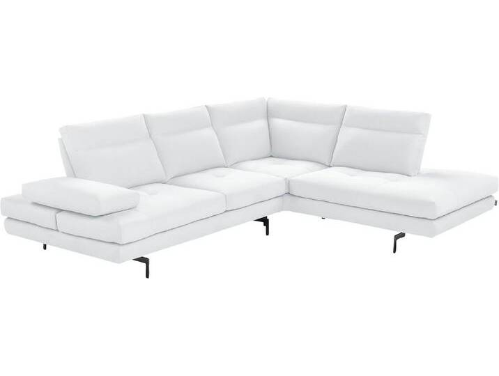 CALIA ITALIA Ecksofa Toby Wing, L-Form, Designsofa mit sensationellem Sitzkomfort, Sitztiefenverstellung, funktionale Ecke, Füße in schwarz matt, weiß von Calia-Italia