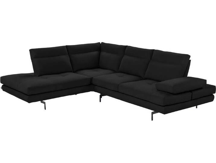 CALIA ITALIA Ecksofa Toby Wing, L-Form, Designsofa mit sensationellem Sitzkomfort, Sitztiefenverstellung, funktionale Ecke, Füße in schwarz matt von Calia-Italia