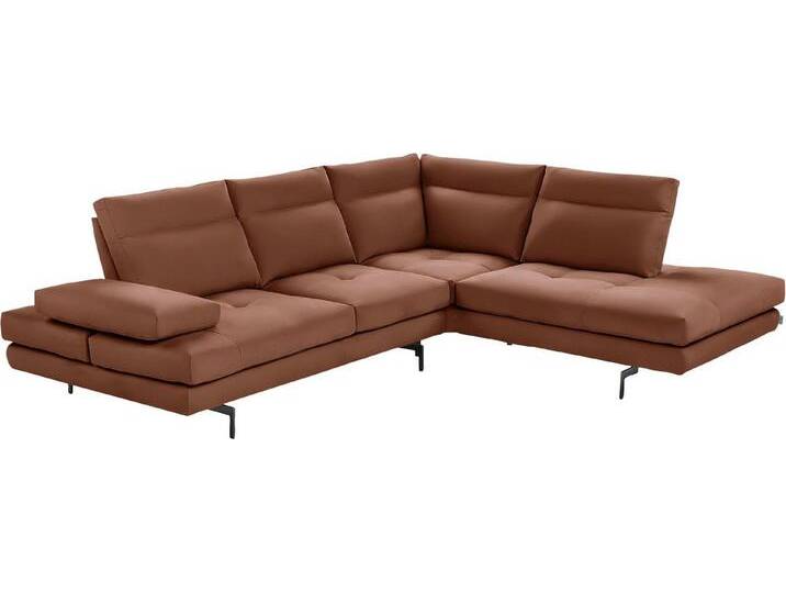 CALIA ITALIA Ecksofa Toby Wing, L-Form, Designsofa mit sensationellem Sitzkomfort, Sitztiefenverstellung, funktionale Ecke, Füße in schwarz matt von Calia-Italia