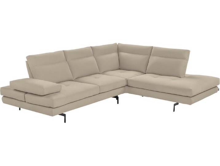 CALIA ITALIA Ecksofa Toby Wing, L-Form, Designsofa mit sensationellem Sitzkomfort, Sitztiefenverstellung, funktionale Ecke, Füße in schwarz matt von Calia-Italia