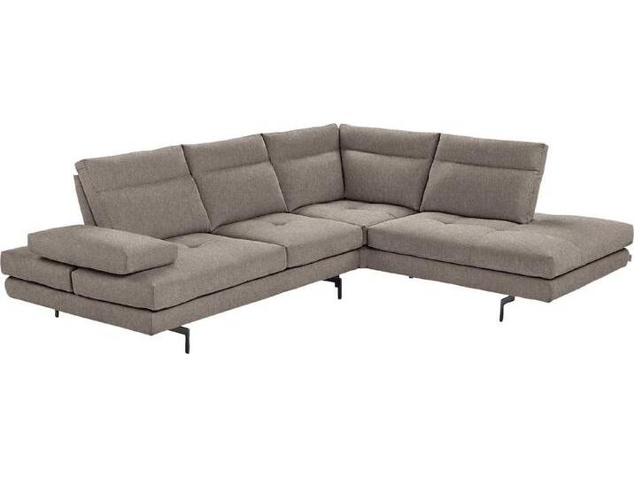CALIA ITALIA Ecksofa Toby Wing, L-Form, Designsofa mit sensationellem Sitzkomfort, Sitztiefenverstellung, funktionale Ecke, Füße in schwarz matt von Calia-Italia