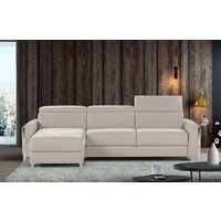 CALIA ITALIA Polsterecke "ECLETTICO, Ecksofa, Stellmaße 288/163 cm, L-Form,Metall Kufen Füße," wahlweise links oder rechts bestellbar,inklusiv Kopfteilverstellung von Calia Italia