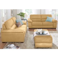 CALIA ITALIA Polstergarnitur "Gaia, hochwertige Garnitur aus 2-Sitzer & 3-Sitzer im edlen Design", (Set, 2 tlg.), aus pflegeleichtem Luxus-Microfaser Ginevra Hydro Care von Calia Italia