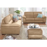 CALIA ITALIA Polstergarnitur "Gaia, hochwertige Garnitur aus 2-Sitzer & 3-Sitzer im edlen Design", (Set, 2 tlg.), aus pflegeleichtem Luxus-Microfaser Ginevra Hydro Care von Calia Italia