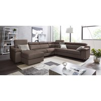CALIA ITALIA Wohnlandschaft "CS Mambo, U-Form, Familiensofa, bequem und zeitlos", in Leder, inklusive Kopfteilverstellung von Calia Italia