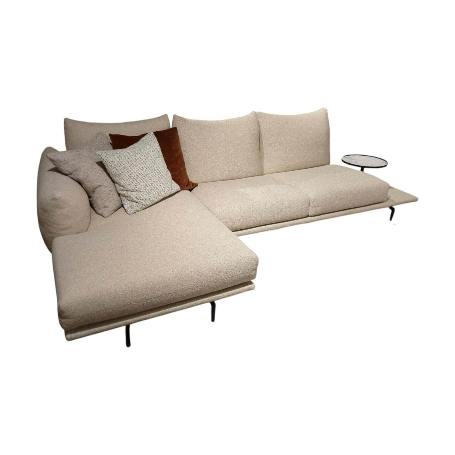 Ecksofa Dragees Stoff Flash Dance Strech 202 Sabbia Beige Fuß Metall Graubraun R... von Calia Italia