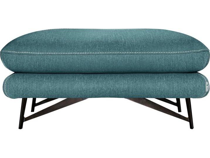 Hocker CALIA ITALIA Cezanne , blau (27 azzurro), B:90cm H:90cm T:70cm, Hocker, Polsterhocker von Calia-Italia