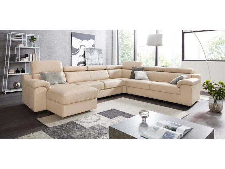 Wohnlandschaft CALIA ITALIA CS_Mambo, U-Form, Familiensofa, bequem und zeitlos , beige, B:360cm H:98cm T:286cm, Sofas, in Leder, inklusive Kopfteilverstellung Wohnlandschaft CALIA ITALIA CS_Mambo, U-Form, Familiensofa, bequem und zeitlos , beige, B:360cm H:98cm T:286cm, Sofas, in Leder, inklusive Kopfteilverstellung von Calia-Italia