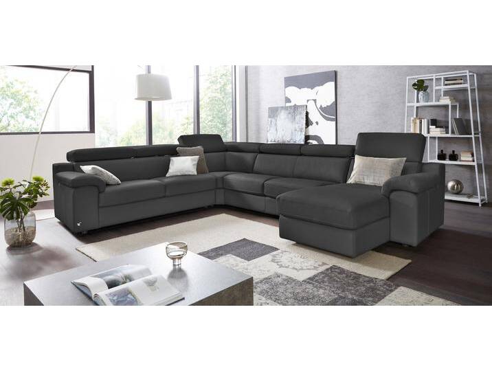 Wohnlandschaft CALIA ITALIA CS_Mambo, U-Form, Familiensofa, bequem und zeitlos , schwarz, B:360cm H:98cm T:286cm, Sofas, in Leder, inklusive Kopfteilverstellung Wohnlandschaft CALIA ITALIA CS_Mambo, U-Form, Familiensofa, bequem und zeitlos , schwarz, B:360cm H:98cm T:286cm, Sofas, in Leder, inklusive Kopfteilverstellung von Calia-Italia