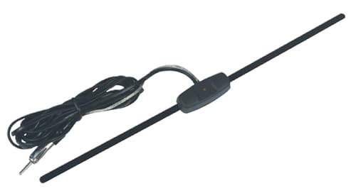 Caliber Autoantenne - Auto Radio AM FM - Fensterhalterung - Verstärker - ANT705 - DIN -Verbindung - Schwarz - 20 x 20 x 280 mm von Caliber