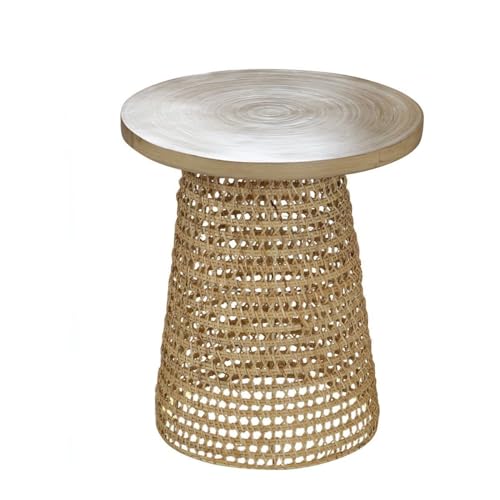 CALICOSY Bout de canapé Plateau bambou pied rotin von Calicosy