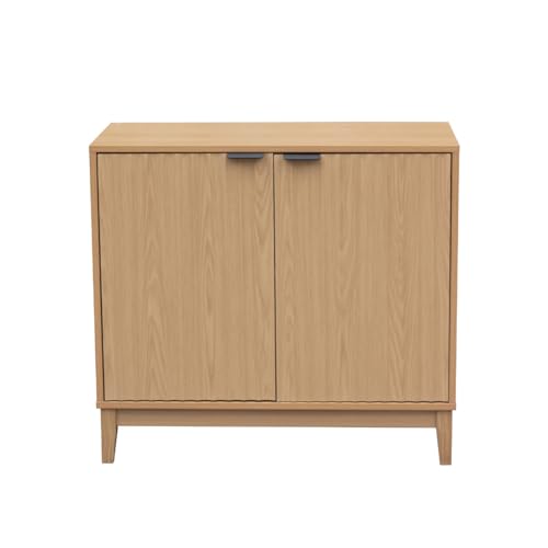 Calicosy - Anrichte 2 Türen mit Fronten Welleneffekt – Kollektion Bologna – kleines Aufbewahrungsmöbel Design L 80 x T 40 x H 72 cm – moderner Stil für Wohnzimmer oder Eingangsbereich Calicosy - Anrichte 2 Türen mit Fronten Welleneffekt – Kollektion Bologna – kleines Aufbewahrungsmöbel Design L 80 x T 40 x H 72 cm – moderner Stil für Wohnzimmer oder Eingangsbereich von Calicosy