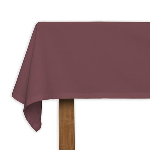 CALICOT Roan Rouge Tischdecke aus 100% Baumwolle, vorgewaschen und vorgeschrumpft, perfekt für Zuhause | Speisen | Tischplatte| Partydekoration, Baumwolle, (Rechteckig, 140 x 183 cm) von CALICOT