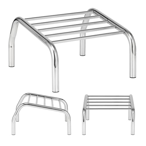 Calissimo Antirutsch-Frisörhocker Leiter Chrom Tritthocker von Calissimo