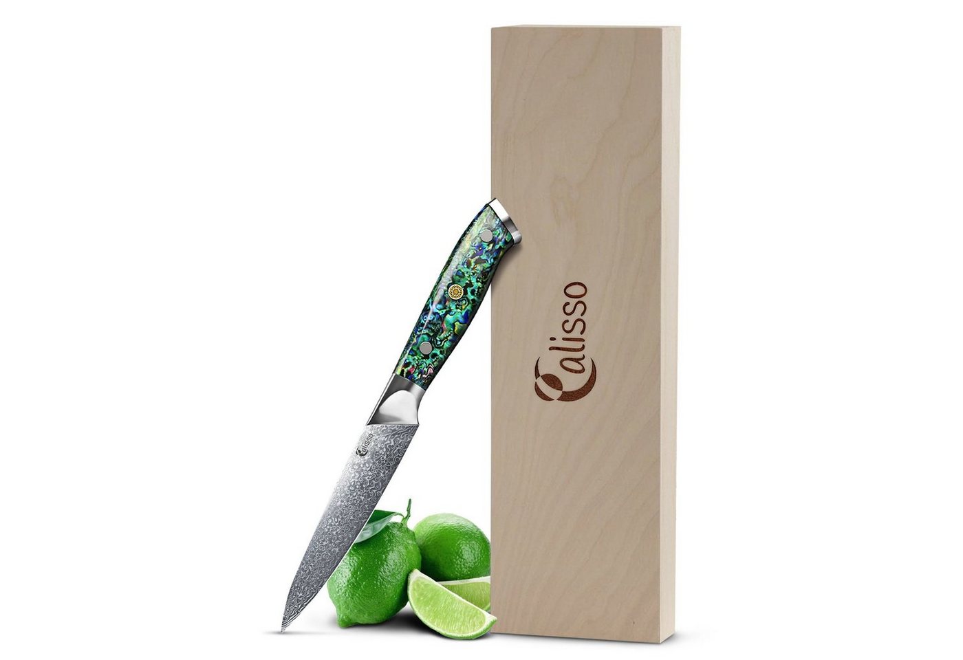 Calisso Allzweckmesser Küchenmesser Abalone Line Damastmesser von Calisso