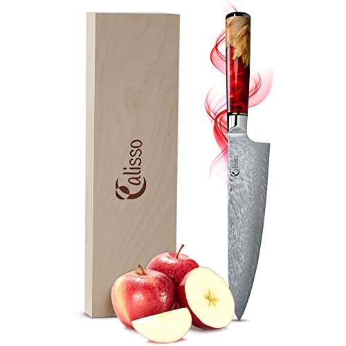 Calisso Chefmesser 67 Lagen Damaststahl - Damastmesser, Küchenmesser, Kochmesser von Calisso