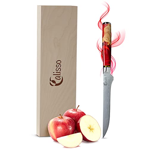Calisso Filetiermesser 67 Lagen Damaststahl - Damastmesser, Küchenmesser, Ausbeinmesser, Messer von Calisso