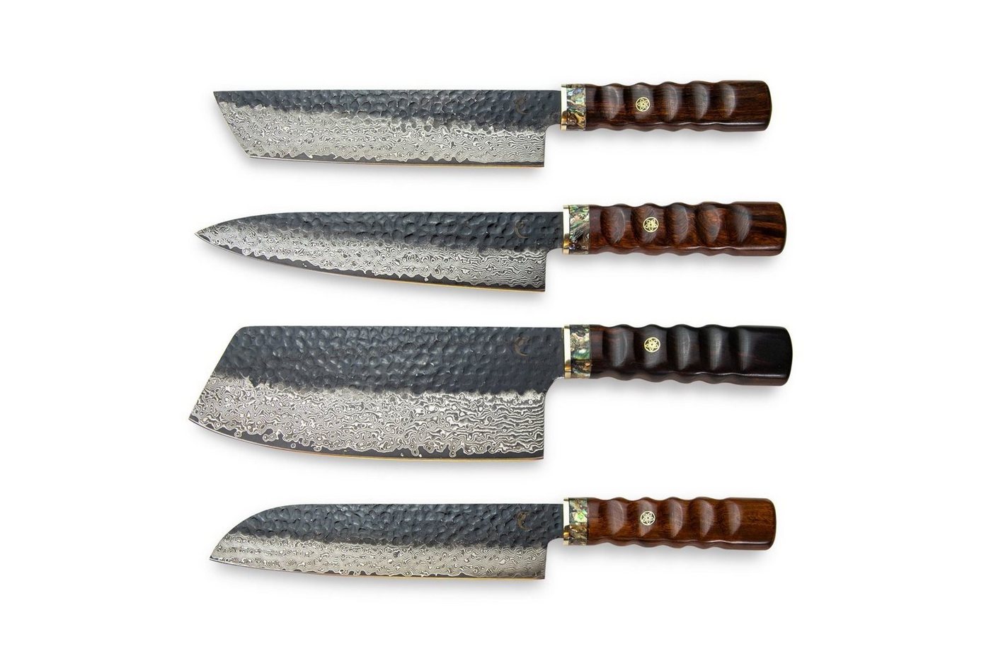 Calisso Messer-Set Aristocratic Line Küchenmesser Damastmesser Messerset (4-tlg), Damastmesser, inkl. hochwertiger Box und Echtheitszertifikat von Calisso