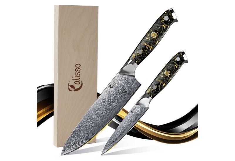 Calisso Messer-Set Küchenmesser Gold&Ash Line Messerset (1-tlg) von Calisso