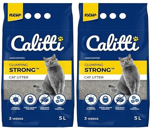Calitti Strong Unscented Stark Bentonit Unparfümiert Kaztenstreu klumpenbildend 2x5l Calitti Strong Unscented Stark Bentonit Unparfümiert Kaztenstreu klumpenbildend 2x5l von Calitti