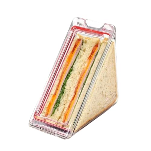 Calkkrer Dreieckige Sandwich-Behälter mit Deckel, Sandwich-Box, Mehrfachverwendbare Sandwich-Behälter, Abnehmbare Sandwich-Box, leicht zu reinigen. von Calkkrer