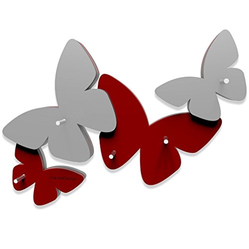 CalleDesign Farfalle Schlüsselbrett in Schmetterlingsform Rubin von CalleaDesign