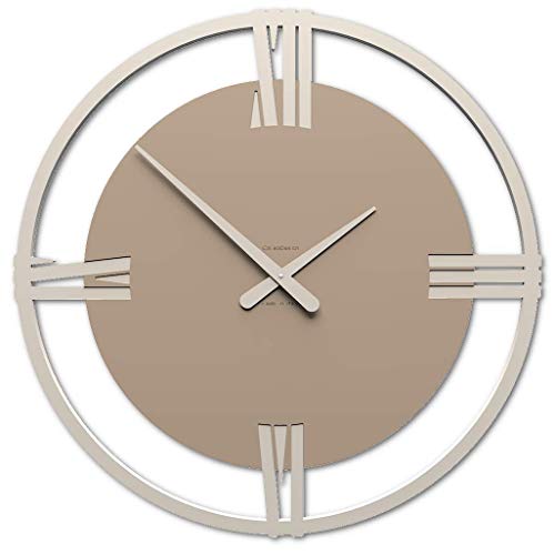 CalleaDesign 60 cm Sirio Wanduhr 60 Kaffee und Milch von CalleaDesign