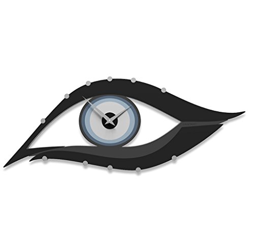CalleaDesign 73 cm Wanduhr Puderblaues Auge von CalleaDesign