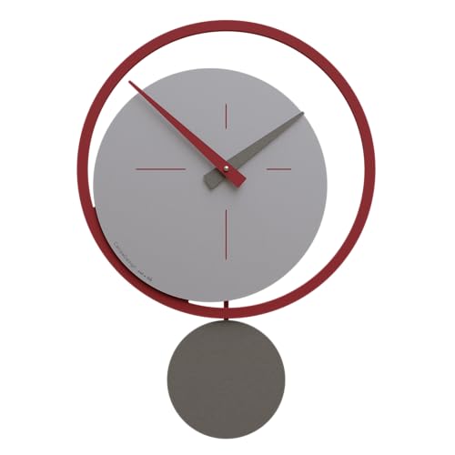 CalleaDesign - Eclipse Pendeluhr, rubinrot von CalleaDesign